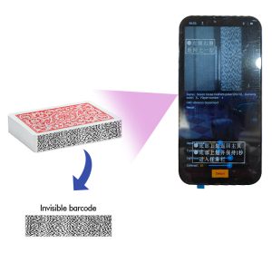 Close-Up of Copag Barcode Playing Cards – High-Precision Embedded Codes for Poker Analyzer Devices