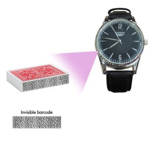 Playing Card Scanner Watch - Compact wrist camera for scanning barcode-marked playing cards
