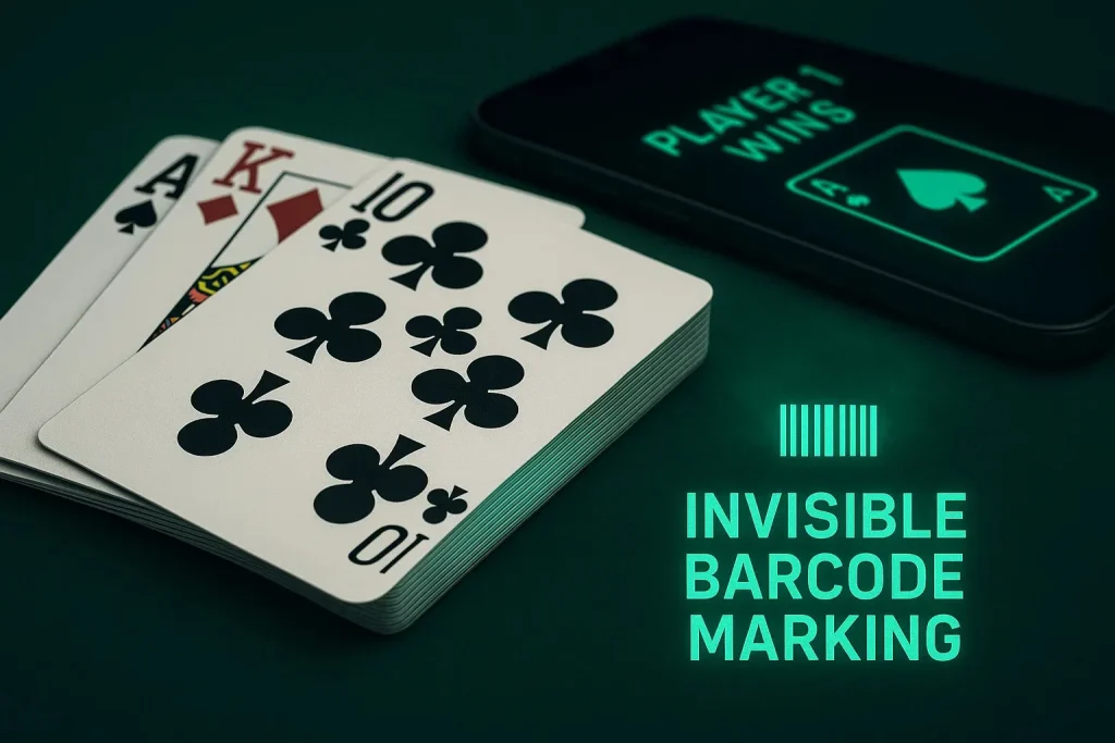 2025 Ultimate Guide to Barcode Side Marked Cards: From Technology to Real-World Applications 11 Close Up of Invisible Ink Barcode Side Markings on Poker Cards