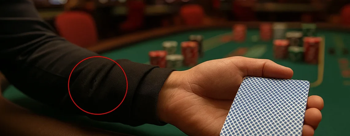 Sleevelet poker scanner hidden under shirt cuff banner