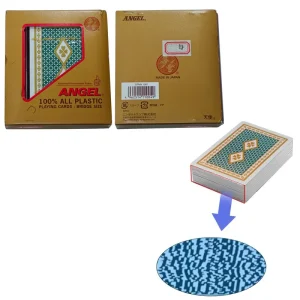 ANGEL Barcode Marked Playing Cards for Poker Analyzer Cheat 4 front view of marked deck