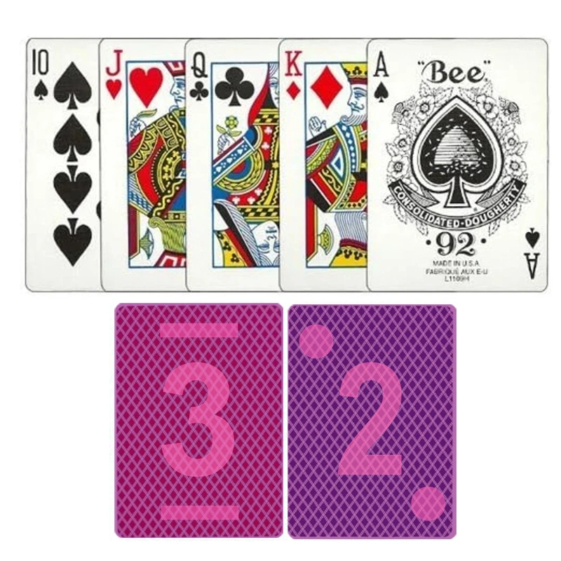 Bee 92 marked poker cards for poker cheating