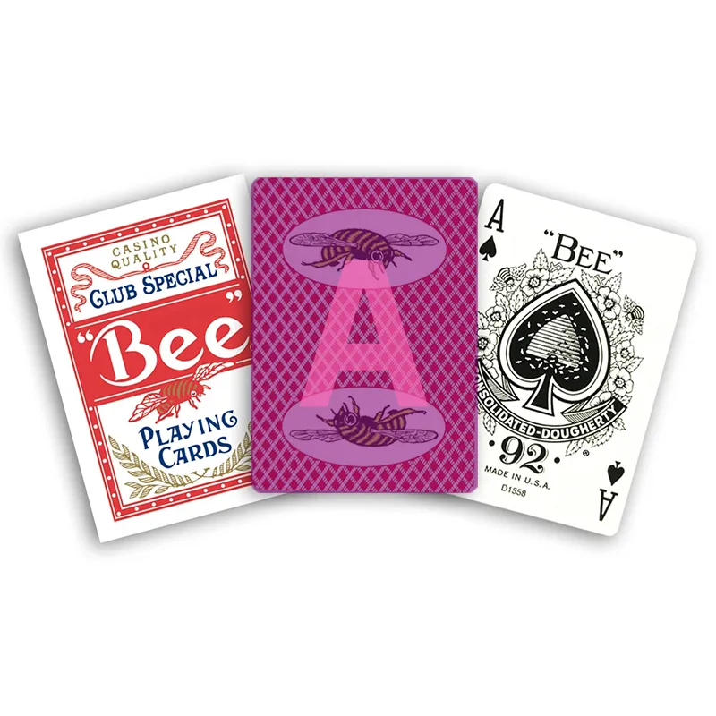 Bee invisible ink cheating marked poker decks for sale
