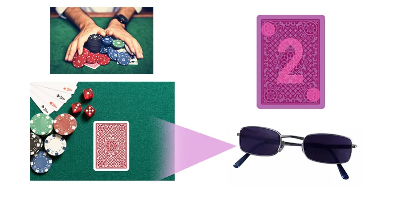 MEROYAL 100% All Plastic Poker Marked Cards for Cheating Tricks 8 MEROYAL poker marked cards for poker glasses