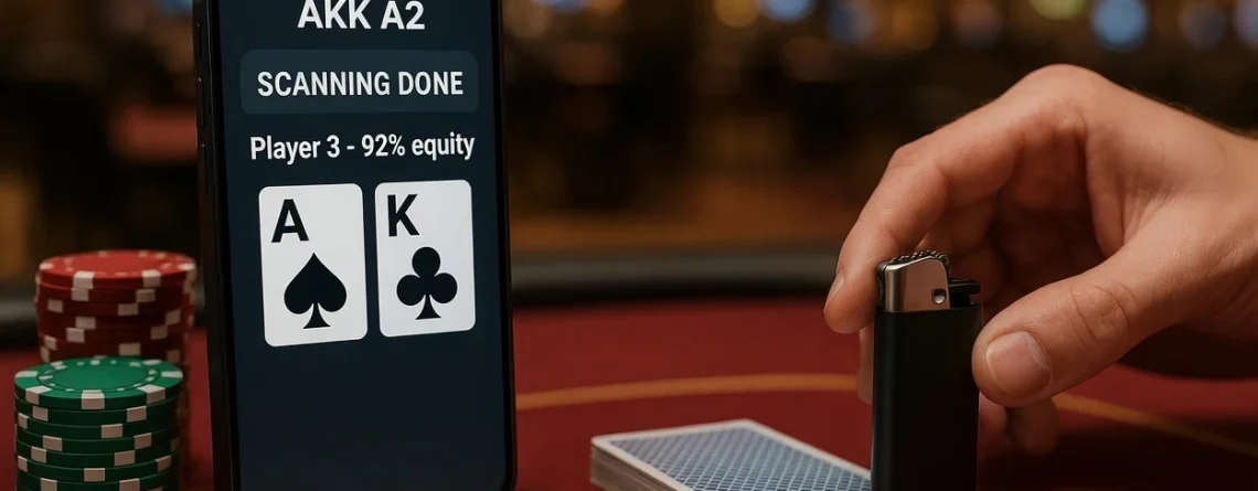 AKK A2 poker analyzer real-time scanning barcode marked cards for Texas Hold’em winner prediction
